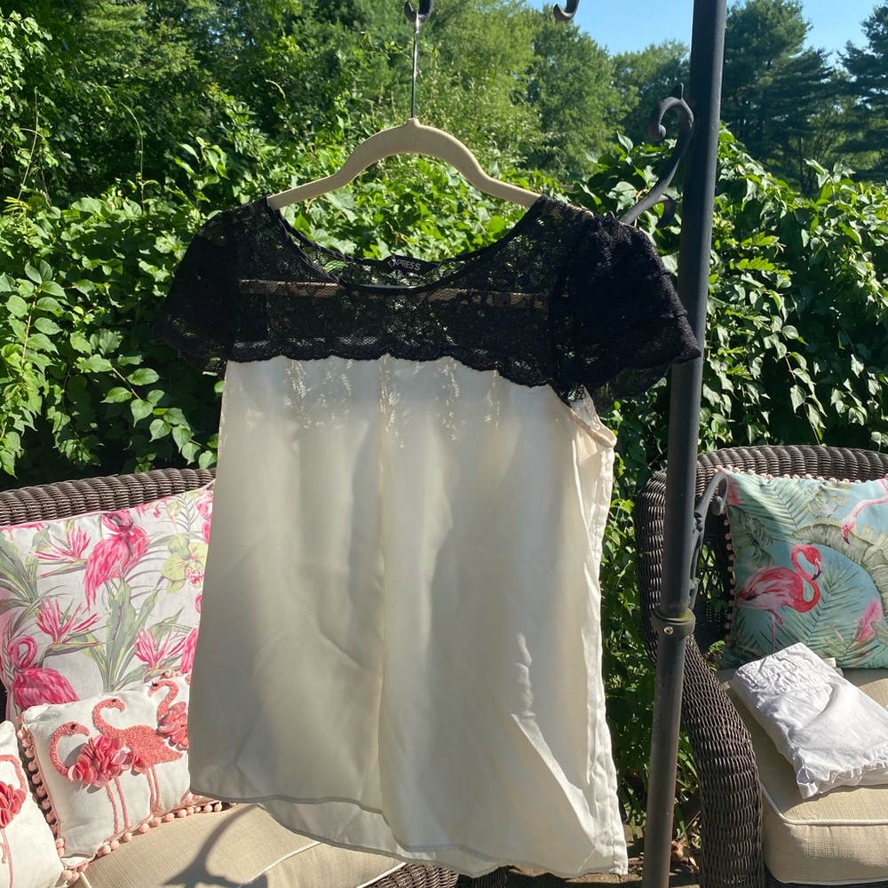Sheer lace top